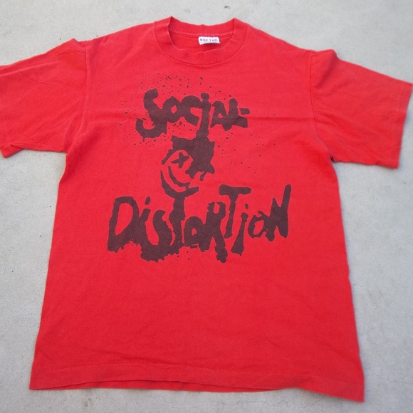 Vintage T-shirt 1980s Social Distortion Band Tee XL Unique Collectors - Picture 1 of 4